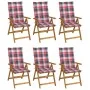 6 Stück klappbare Gartenstühle und Kissen aus massivem Akazienholz von vidaXL, Gartenstühle - Ref: Foro24-3064132, Preis: 466...