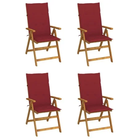 Liegende Gartenstühle mit 4 Kissen aus massivem Akazienholz von vidaXL, Gartenstühle - Ref: Foro24-3065356, Preis: 350,26 €, ...