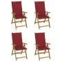 Liegende Gartenstühle mit 4 Kissen aus massivem Akazienholz von vidaXL, Gartenstühle - Ref: Foro24-3065356, Preis: 350,26 €, ...