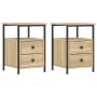Nightstands 2 pcs engineered wood Sonoma oak 34x35.5x50cm by vidaXL, Nightstands - Ref: Foro24-826016, Price: 82,01 €, Discou...