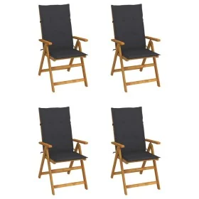 Liegende Gartenstühle mit 4 Kissen aus massivem Akazienholz von vidaXL, Gartenstühle - Ref: Foro24-3065347, Preis: 337,72 €, ...