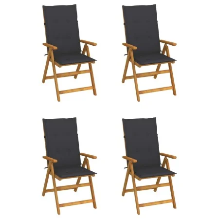 Liegende Gartenstühle mit 4 Kissen aus massivem Akazienholz von vidaXL, Gartenstühle - Ref: Foro24-3065347, Preis: 337,72 €, ...