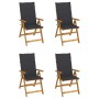 Liegende Gartenstühle mit 4 Kissen aus massivem Akazienholz von vidaXL, Gartenstühle - Ref: Foro24-3065347, Preis: 330,78 €, ...