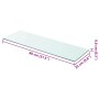 Panel de estante vidrio claro 80x25 cm