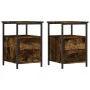 Nightstand 2 pcs engineered wood smoked oak 34x35.5x50cm by vidaXL, Nightstands - Ref: Foro24-826018, Price: 83,59 €, Discoun...