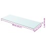 Panel de estante vidrio claro 80x30 cm