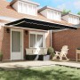 Toldo Retráctil Negro 400 x 300 cm Poliéster