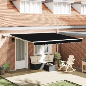 Toldo Retráctil with Manual 400 x 300 cm Negro