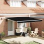 Toldo Retráctil con Manual Negro 400 x 300 cm tela en Toldos | Comprar online en Foro24