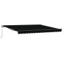 Toldo Retráctil Manual Negro 400 x 300 cm tela