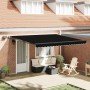 Toldo Retráctil con luces de tiras LED Negro 400 x 300 cm tela en Toldos | Comprar online en Foro24
