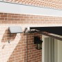 Toldo Retráctil con luces de tiras LED Negro 400 x 300 cm tela