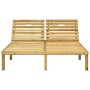 Double lounger and cream impregnated pine wood cushions by vidaXL, Loungers - Ref: Foro24-3065881, Price: 205,98 €, Discount: %