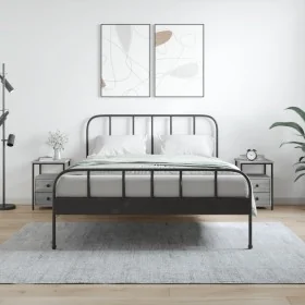 Mesitas noche 2 uds madera ingeniería gris Sonoma 34x35,5x50 cm