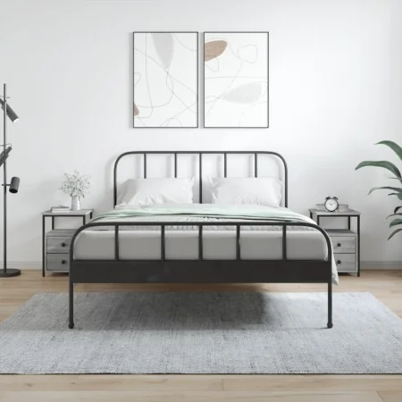 Mesitas noche 2 uds madera ingeniería gris Sonoma 34x35,5x50 cm
