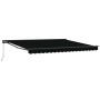 Toldo Retráctil Manual Negro 400x300 cm tela