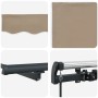 Toldo Retráctil Manual Beige 400 x 300 cm tela