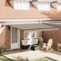 Toldo Retráctil con luces de tiras LED Beige 400 x 300 cm tela