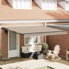 Toldo Retráctil Manual Beige 400x300 cm tela