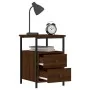 Bedside tables 2 units engineered wood brown oak 34x35.5x50cm by vidaXL, Nightstands - Ref: Foro24-826022, Price: 72,16 €, Di...