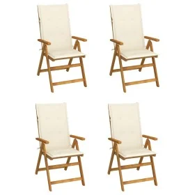 Liegende Gartenstühle mit 4 Kissen aus massivem Akazienholz von vidaXL, Gartenstühle - Ref: Foro24-3065349, Preis: 332,39 €, ...