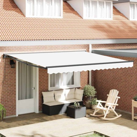 Toldo Retráctil Blanco 400x300 cm tela