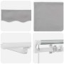 Toldo Retráctil with Manual 400 x 300 cm Gris claro