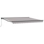 Toldo Retráctil Manual Gris Claro 400x300 cm tela