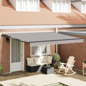 Toldo Retráctil Gris Claro 400x300 cm tela