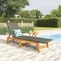 Lounger with synthetic rattan table and solid acacia wood by vidaXL, Loungers - Ref: Foro24-319727, Price: 147,47 €, Discount: %