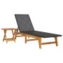 Lounger with synthetic rattan table and solid acacia wood by vidaXL, Loungers - Ref: Foro24-319727, Price: 147,47 €, Discount: %