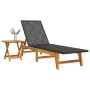 Lounger with synthetic rattan table and solid acacia wood by vidaXL, Loungers - Ref: Foro24-319727, Price: 147,47 €, Discount: %