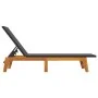 Lounger with synthetic rattan table and solid acacia wood by vidaXL, Loungers - Ref: Foro24-319727, Price: 147,47 €, Discount: %