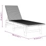 Synthetic rattan and solid brown and black acacia wood sun lounger by vidaXL, Loungers - Ref: Foro24-319726, Price: 140,63 €,...