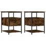 Nachttische 2 Stück, Holzwerkstoff, geräucherte Eiche, 40 x 42 x 56 cm von vidaXL, Nachttische - Ref: Foro24-826028, Preis: 5...