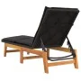 Lounger with synthetic rattan cushion and solid acacia wood by vidaXL, Loungers - Ref: Foro24-319723, Price: 159,62 €, Discou...
