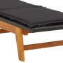Set de muebles de jardín 3 piezas ratán sintético madera acacia de vidaXL, Tumbonas - Ref: Foro24-3154401, Precio: 349,25 €, ...