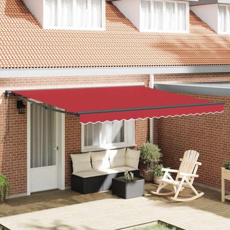 Toldo Retráctil Rojo 400x300 cm tela