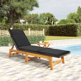 Lounger with synthetic rattan table and solid acacia wood by vidaXL, Loungers - Ref: Foro24-319724, Price: 201,54 €, Discount: %
