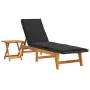 Lounger with synthetic rattan table and solid acacia wood by vidaXL, Loungers - Ref: Foro24-319724, Price: 196,98 €, Discount: %