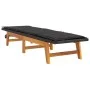 Lounger with synthetic rattan table and solid acacia wood by vidaXL, Loungers - Ref: Foro24-319724, Price: 196,98 €, Discount: %