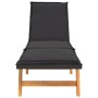 Lounger with synthetic rattan table and solid acacia wood by vidaXL, Loungers - Ref: Foro24-319724, Price: 201,54 €, Discount: %