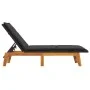 Lounger with synthetic rattan table and solid acacia wood by vidaXL, Loungers - Ref: Foro24-319724, Price: 196,98 €, Discount: %