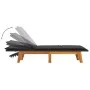 Lounger with synthetic rattan table and solid acacia wood by vidaXL, Loungers - Ref: Foro24-319724, Price: 196,98 €, Discount: %