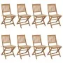 Klappbare Gartenstühle 8 Stk. massives Akazienholz und Kissen von vidaXL, Gartenstühle - Ref: Foro24-3075024, Preis: 418,56 €...