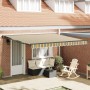 Toldo Retráctil Manual Verde y amarillo 400x300 cm tela