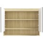 Bathroom cabinet with white and oak MDF mirror 80x15x60 cm by vidaXL, bathroom vanities - Ref: Foro24-331537, Price: 146,31 €...