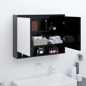 Bathroom cabinet with mirror MDF anthracite gray 80x15x60 cm by vidaXL, bathroom vanities - Ref: Foro24-331536, Price: 143,17...