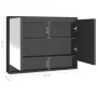 Badezimmerschrank mit anthrazitgrauem MDF-Spiegel 80x15x60 cm von vidaXL, Badezimmerwaschtische - Ref: Foro24-331536, Preis: ...