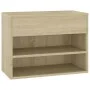 Schuhbank aus Sonoma-Eichensperrholz, 60 x 30 x 45 cm von vidaXL, Schuhregale und Schuhorganisatoren - Ref: Foro24-808741, Pr...